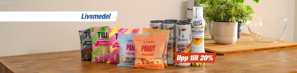 Upp till 20% på livsmedel